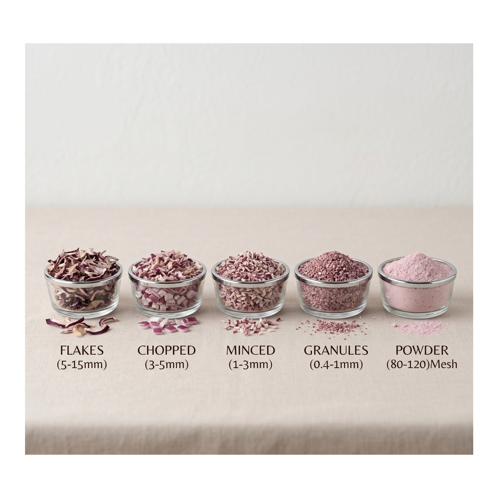 Dehydrated Red Onion Flakes / Chopped / Minced / Granules / Powder